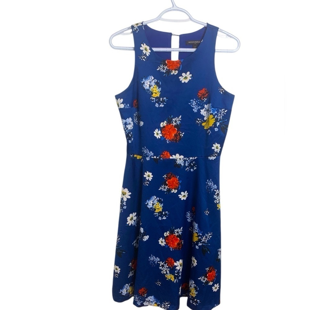 Banana Republic Fit & Flare Dress, No Zipper, Bright Floral